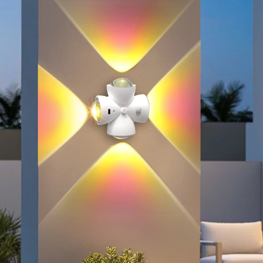 Colorful Motion Sensor Wall Lamp with 4 Bright LEDs - Halri