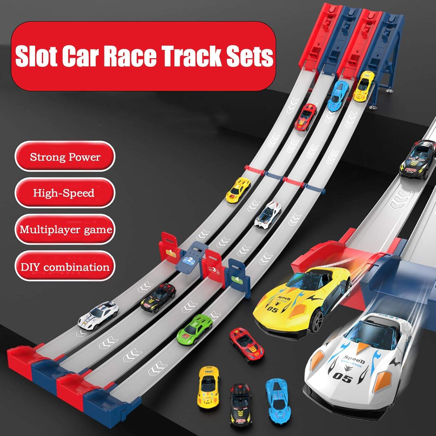 Racing Track Toy with Alloy Car, Real Speed Experience, Safe for Ages 3+