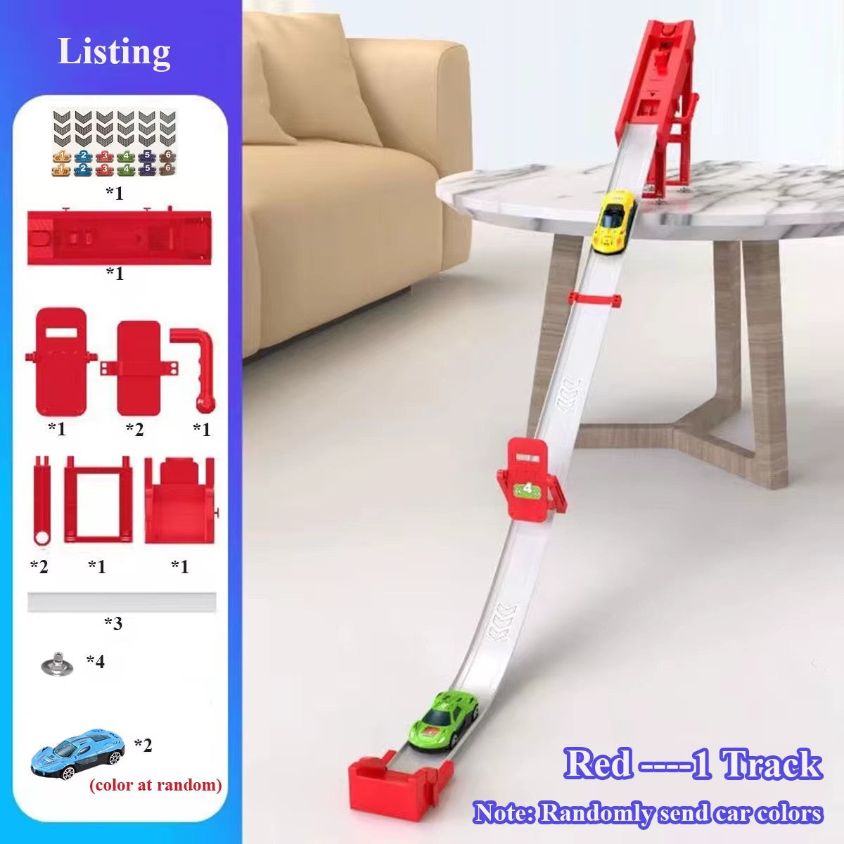 Racing Track Toy with Alloy Car, Real Speed Experience, Safe for Ages 3+
