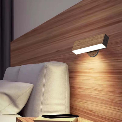 Wooden LED Wall Sconce with Dimmer and Touch On/Off - Halri