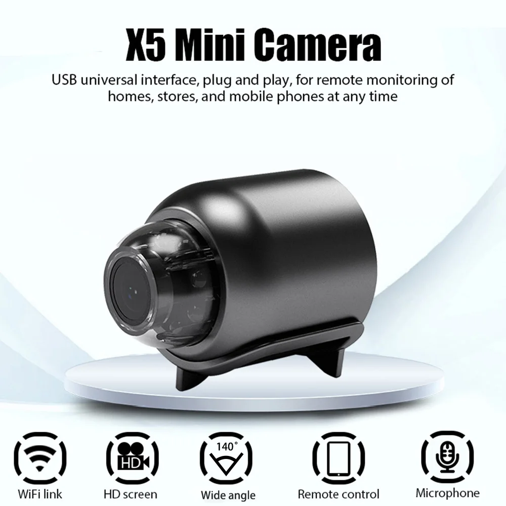 Small Wi-Fi Camera with Wide Angle Lens & Remote View