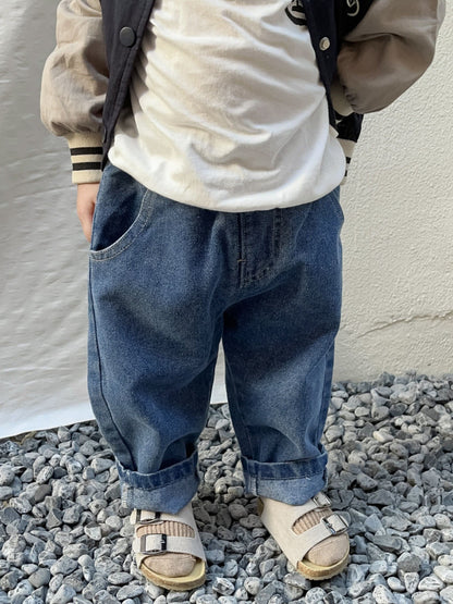 Comfortable Boy's Jeans - Soft Cotton, Elastic Waist - Halri