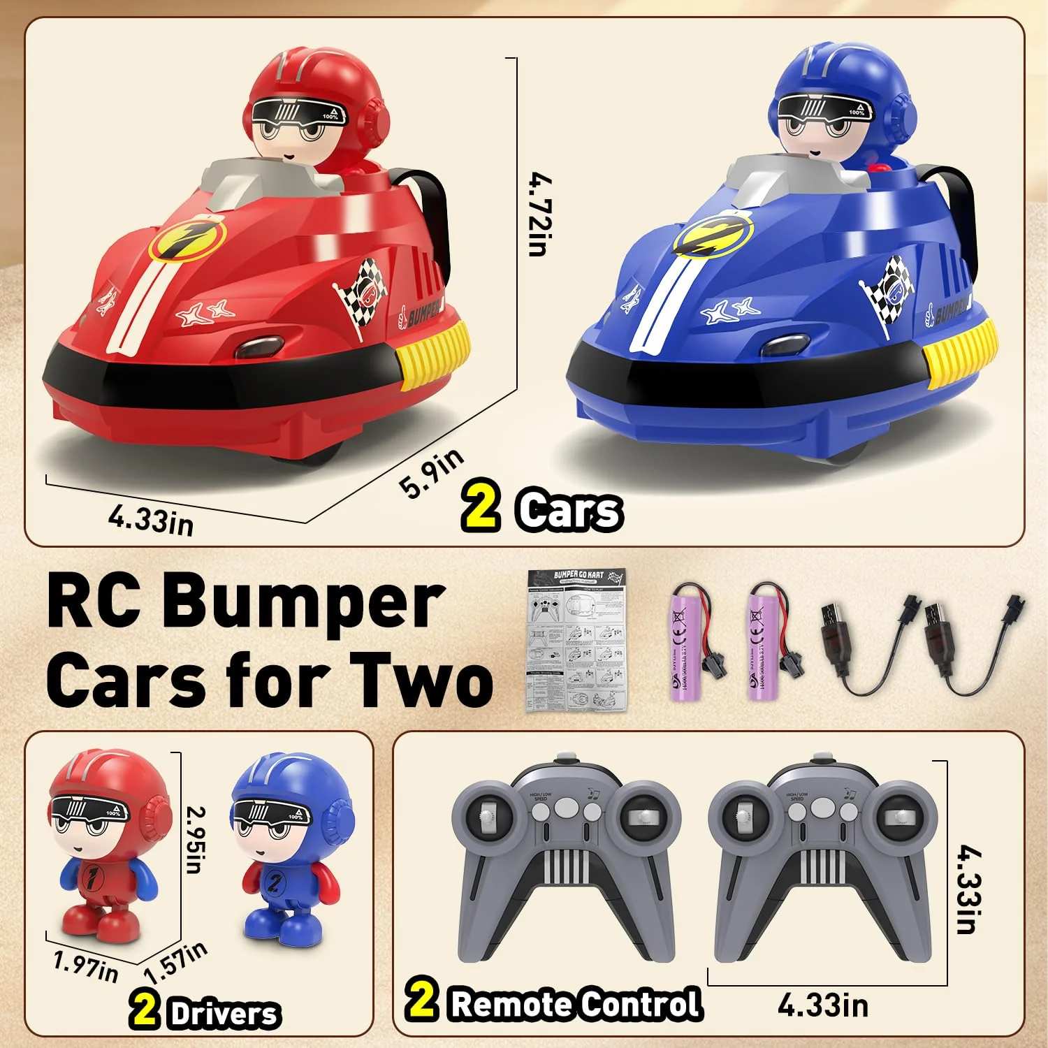 Remote Control Battle Bumper Cars For 2 Players