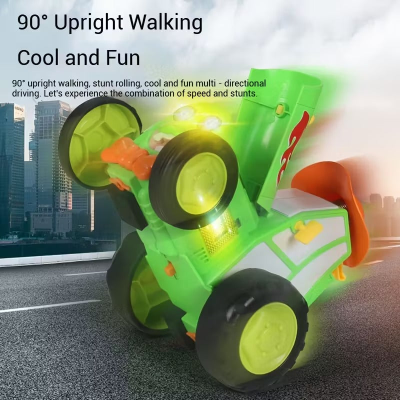Remote Control Crazy Jumping Stunt Car with Music & Flashing Lights, Safe for Ages 3+