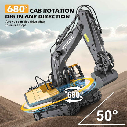 Remote Control Excavator Toy – Realistic RC Construction Fun, Safe for Ages 3+