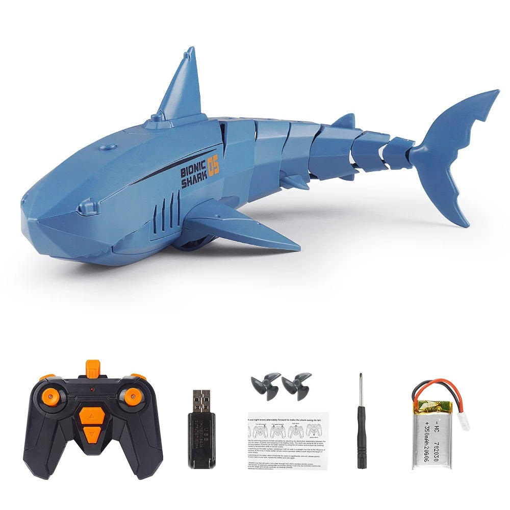 Remote Control Shark Submarine Toy, RC Shark Electric Rechargeable Water Toy