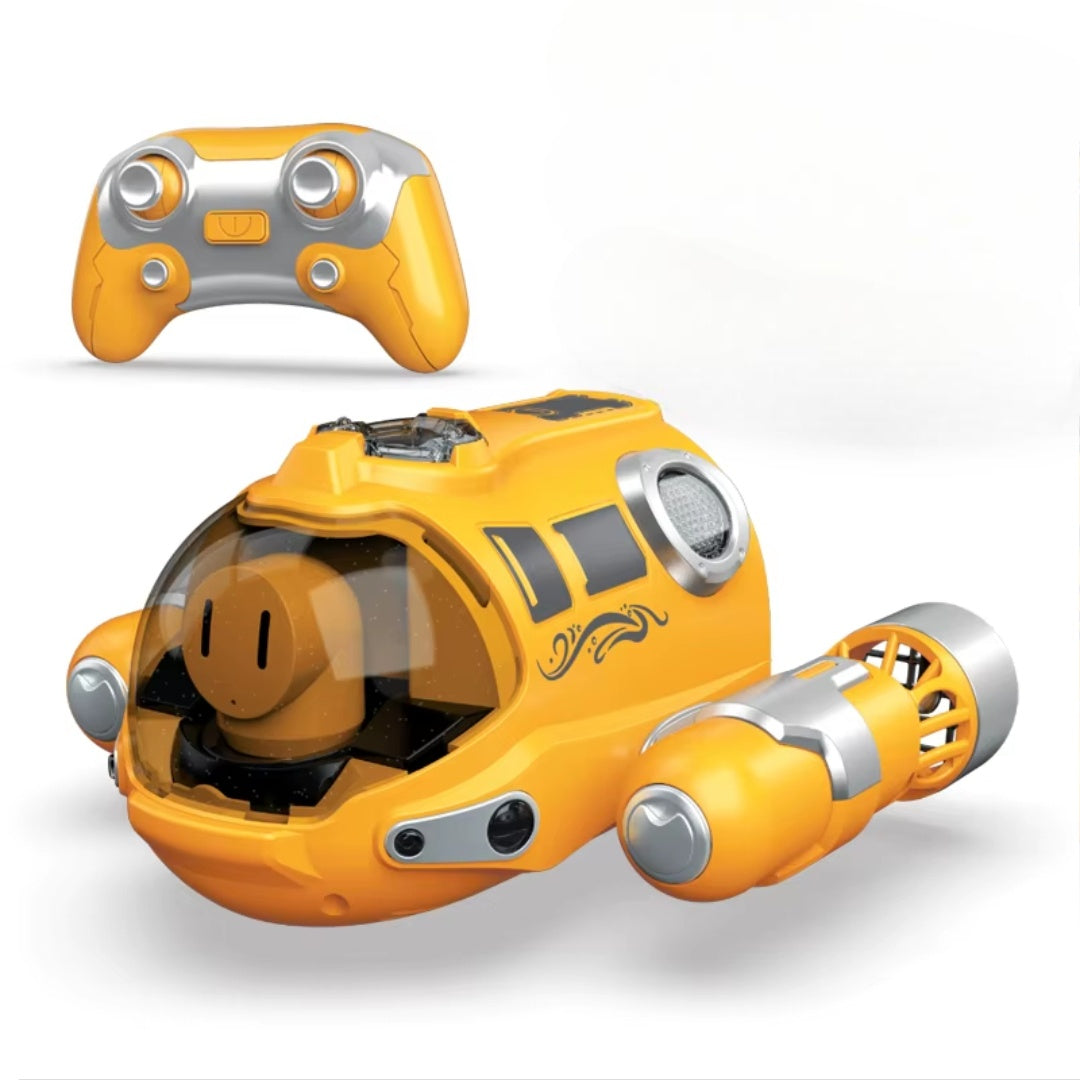 Remote Control Spray Motorboat Toy with Waterproof Design, LED Lights, Safe for Ages 3+
