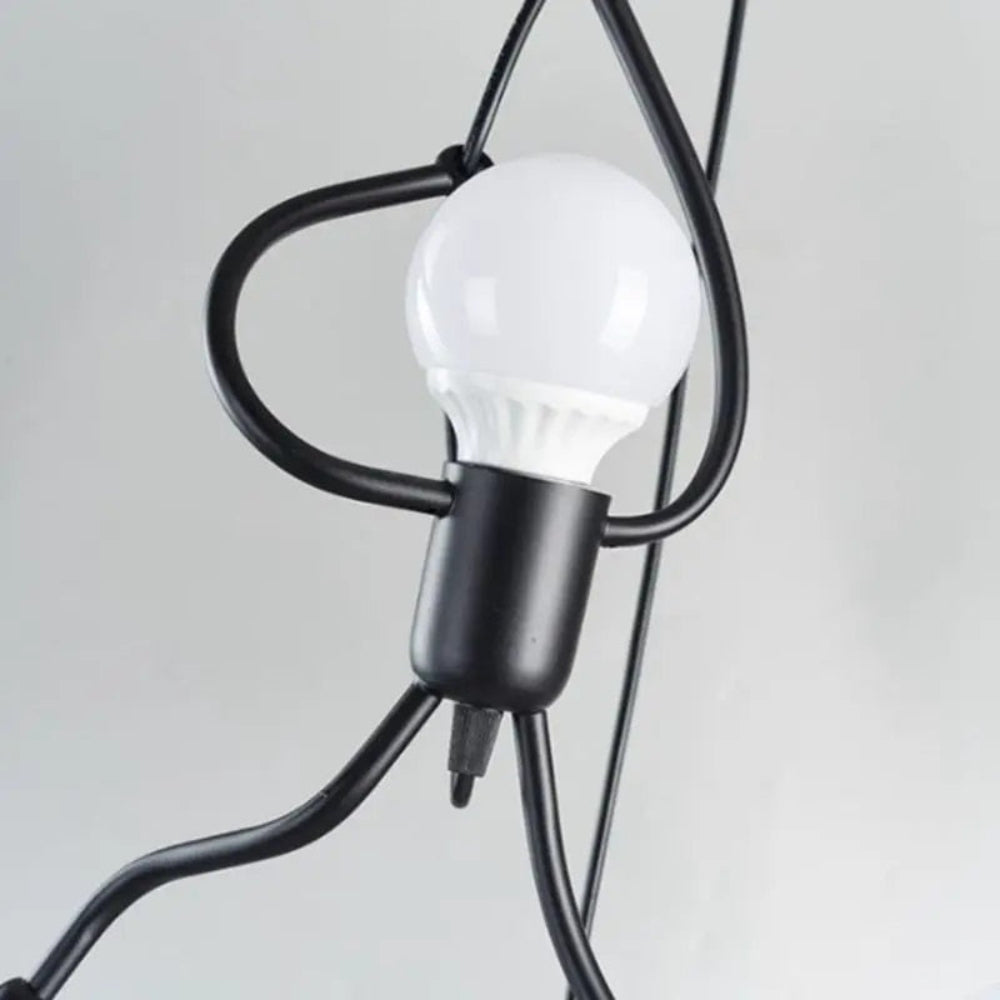 Retro Character Ceiling Lamp – Whimsical Doll Design for Kids' Rooms and Play Areas, Adjustable Height, Cozy Warm Light 7