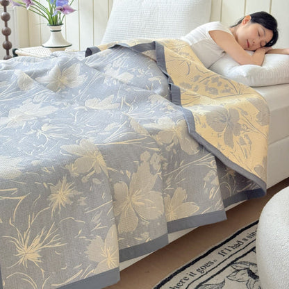 Plush Double Sided Floral Throw Blanket