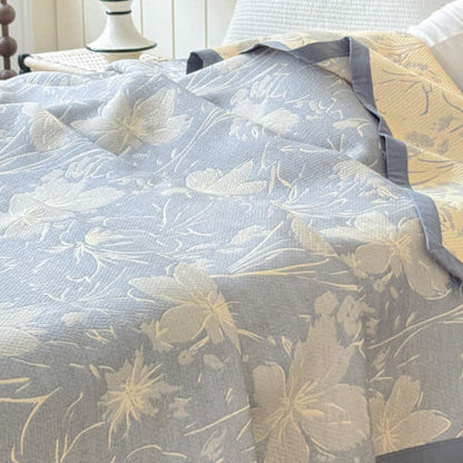 Plush Double Sided Floral Throw Blanket