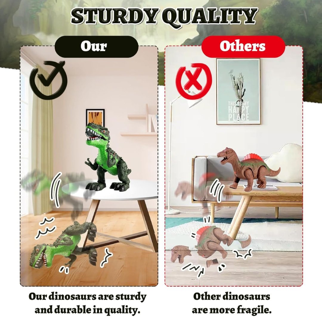 Roaring Music Dinosaur with Lights and Sound, Durable Plastic, Realistic Design, Safe for kids 2+