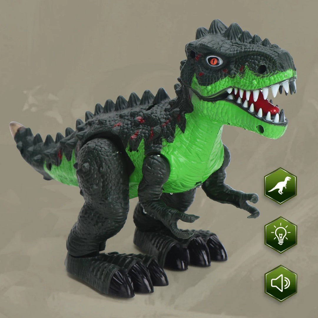 Roaring Music Dinosaur with Lights and Sound, Durable Plastic, Realistic Design, Safe for kids 2+