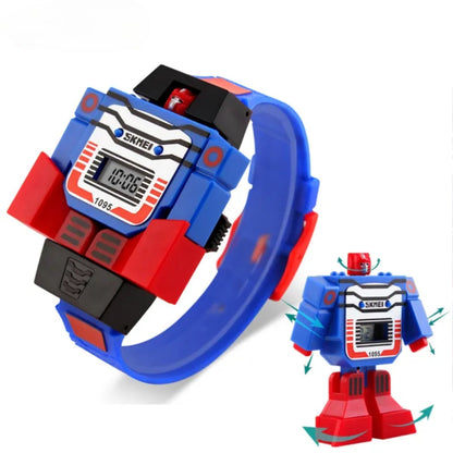 Fun Kids Digital Transforming Watch with Leather Strap - Halri