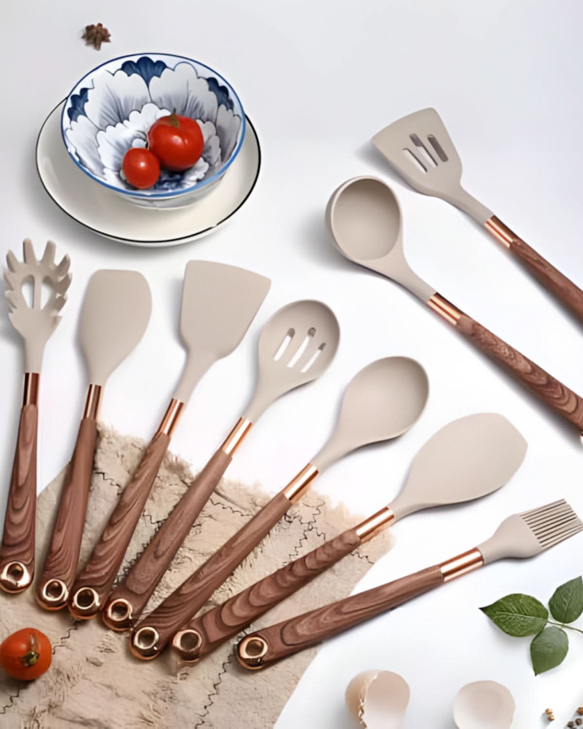 Robust 10-Piece Kitchen Utensil Set with Heat-Resistant Silicone Heads and Stainless Steel Handles – Essential Cooking Tools 2