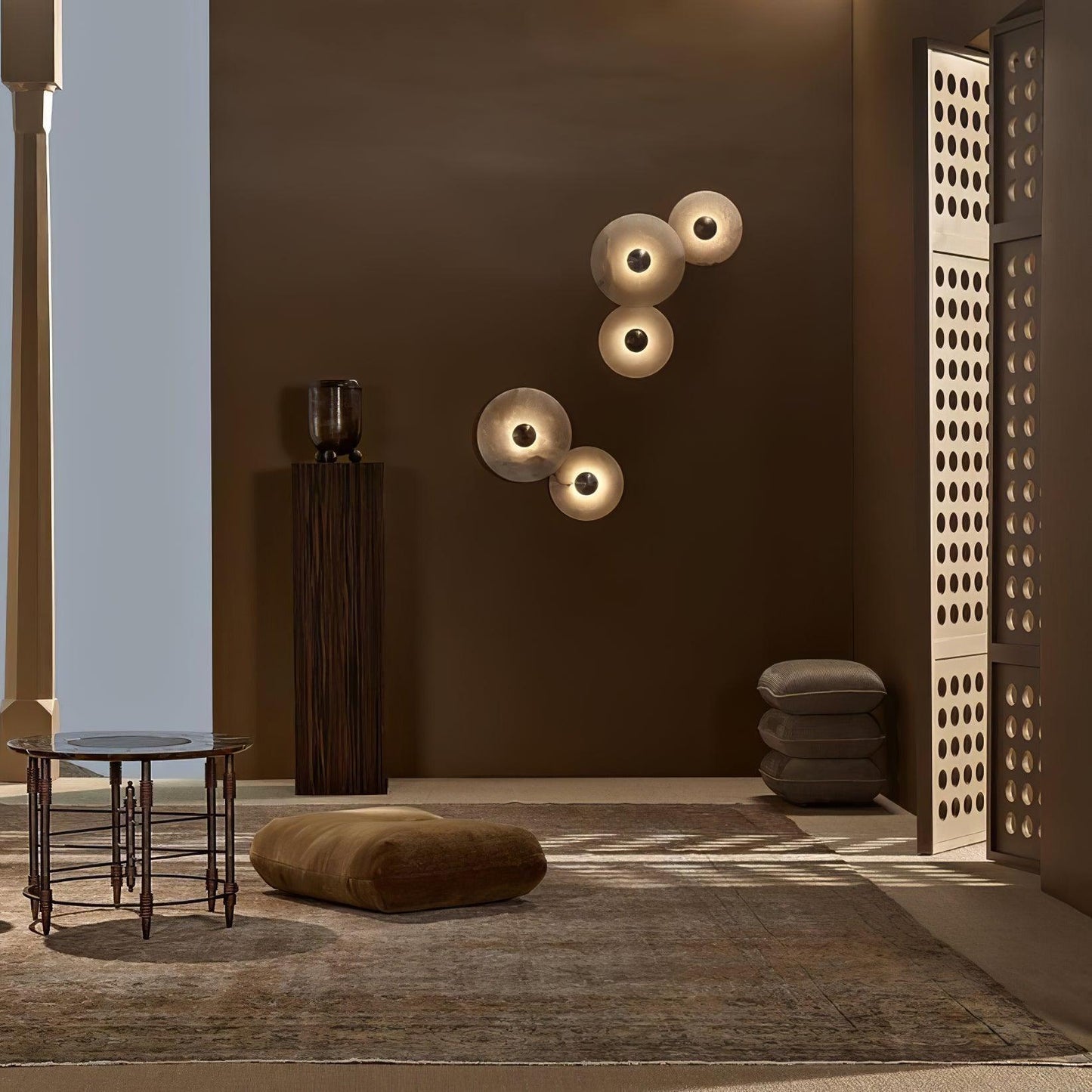 Classic White Round LED Ceiling Wall Light