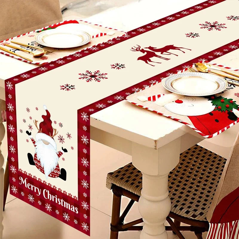 Holiday Red Table Runner for Christmas Decor - Halri