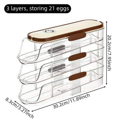 Clear Refrigerator Egg Holder Storage Container