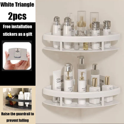 Easy Install Corner Shower Caddy in Aluminum Finish