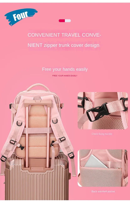 Practical Flight Bag Backpack With Shoe Pocket
