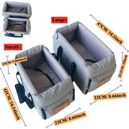 Pet Booster Seat - Compact Car Travel Dog Bed