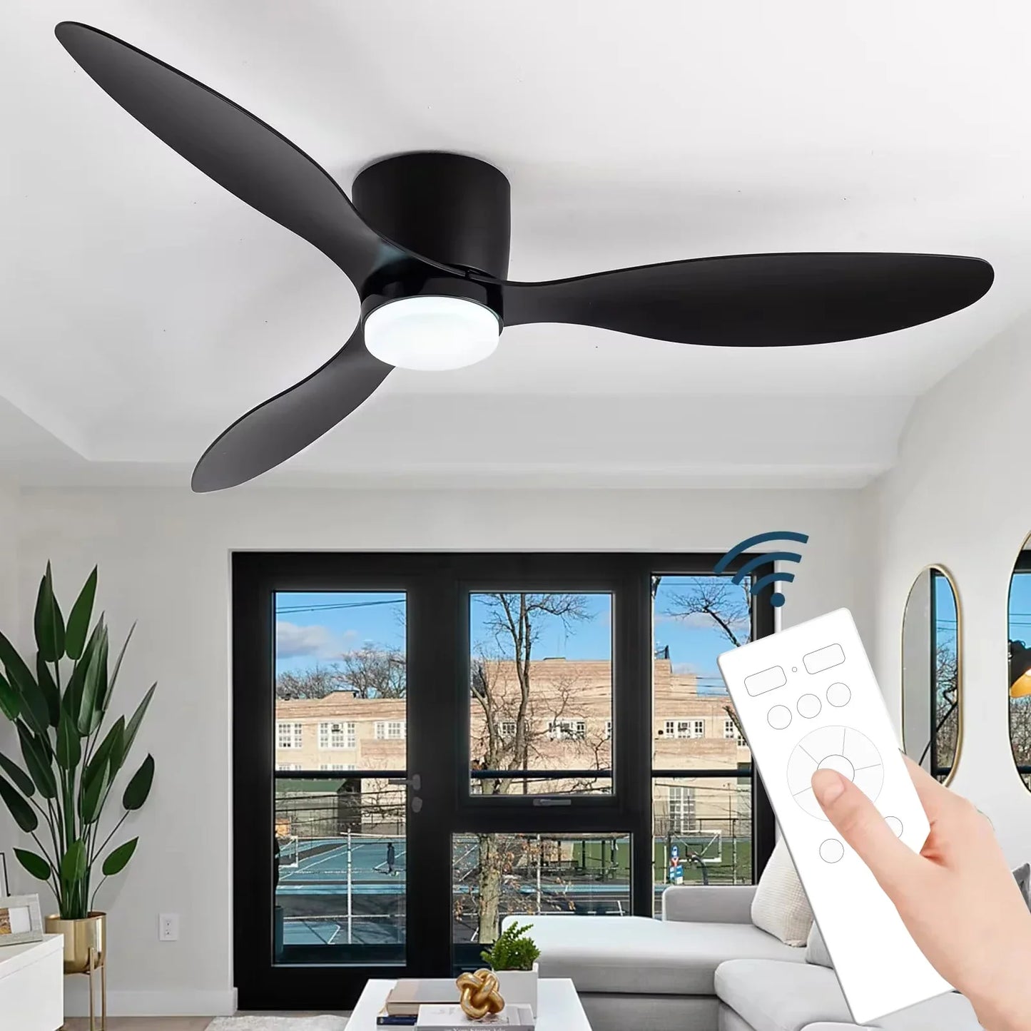 Modern Ceiling Fan With Lamp Nordic Style