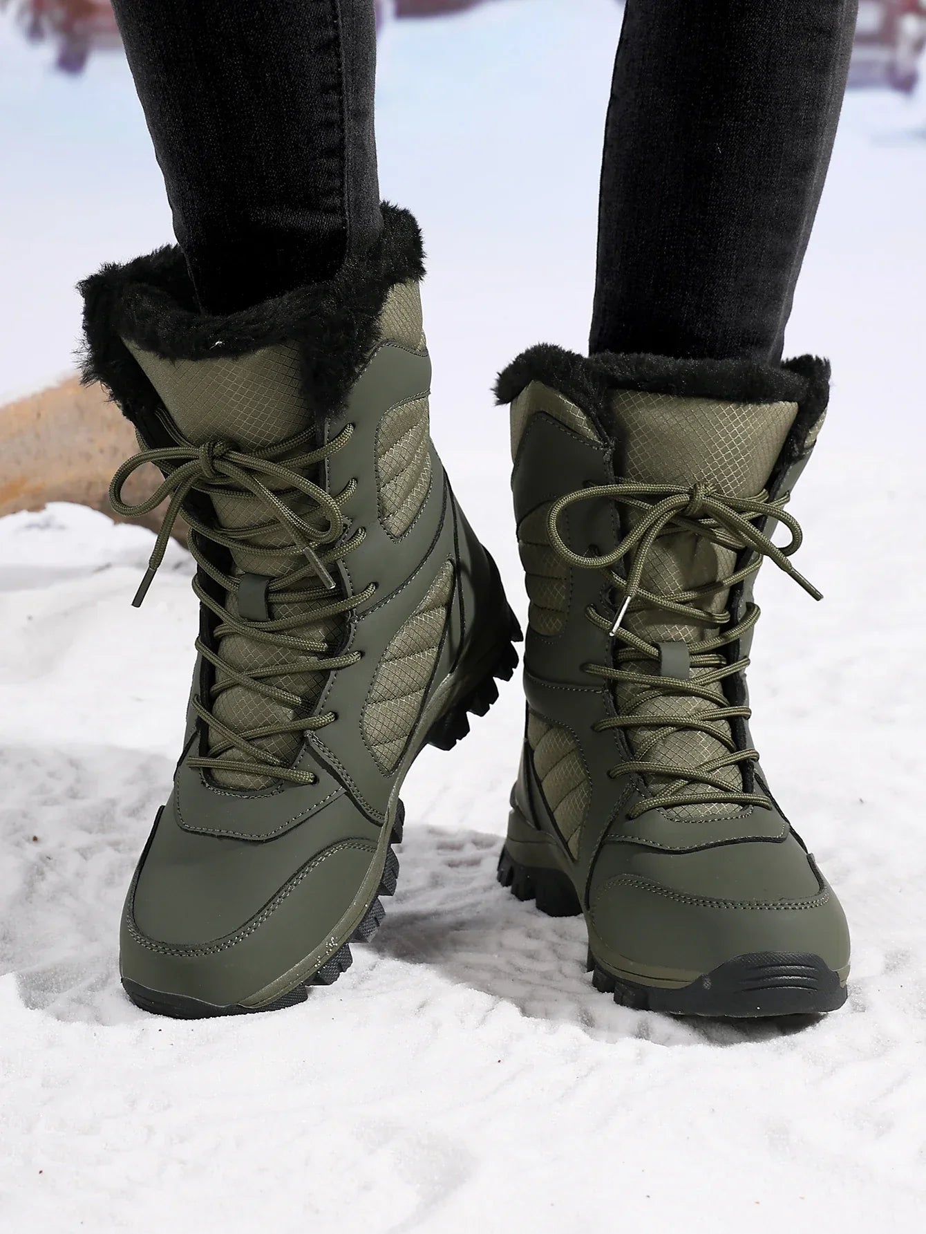 Warm Fleece Lined Snow Boots for Men and Women