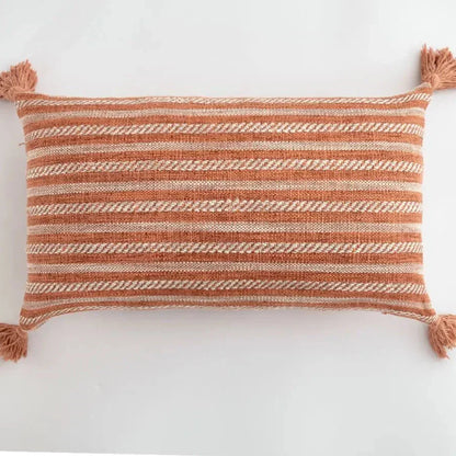 Stylish Home Decor Cushion Cover with Colorful Tassels