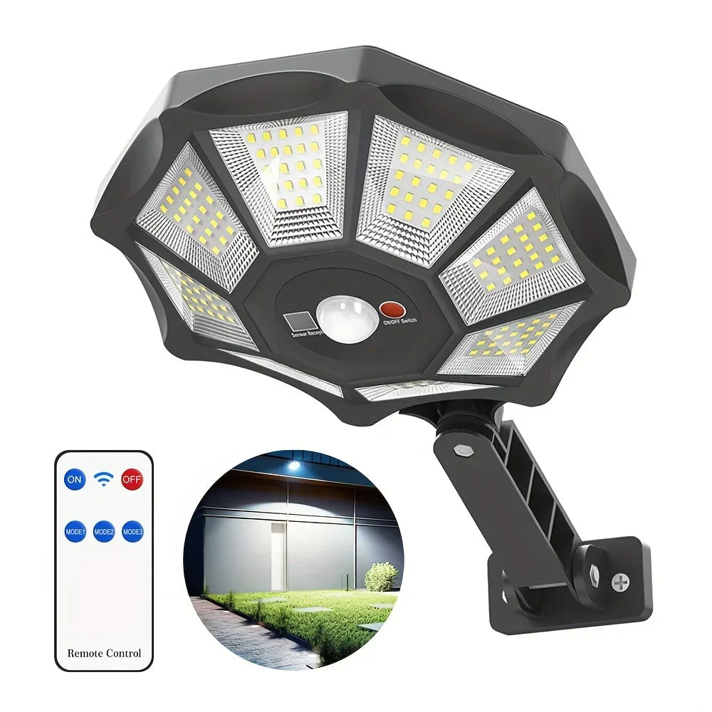 Bright Solar Powered 168 LED Outdoor Security Light - Halri
