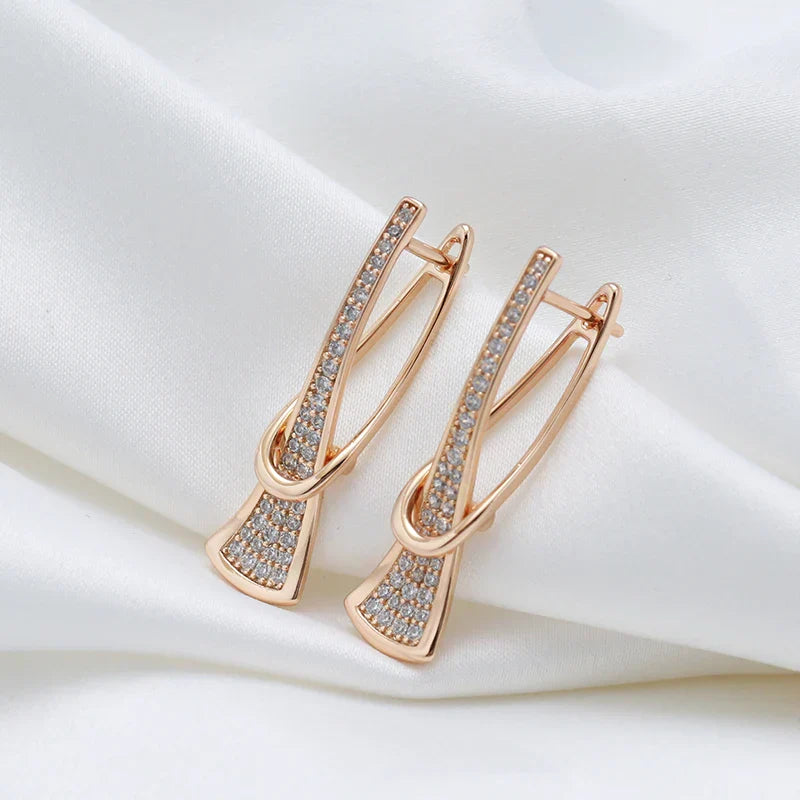 Halri | Elegant Stacked Diamond Drop Earrings - Halri
