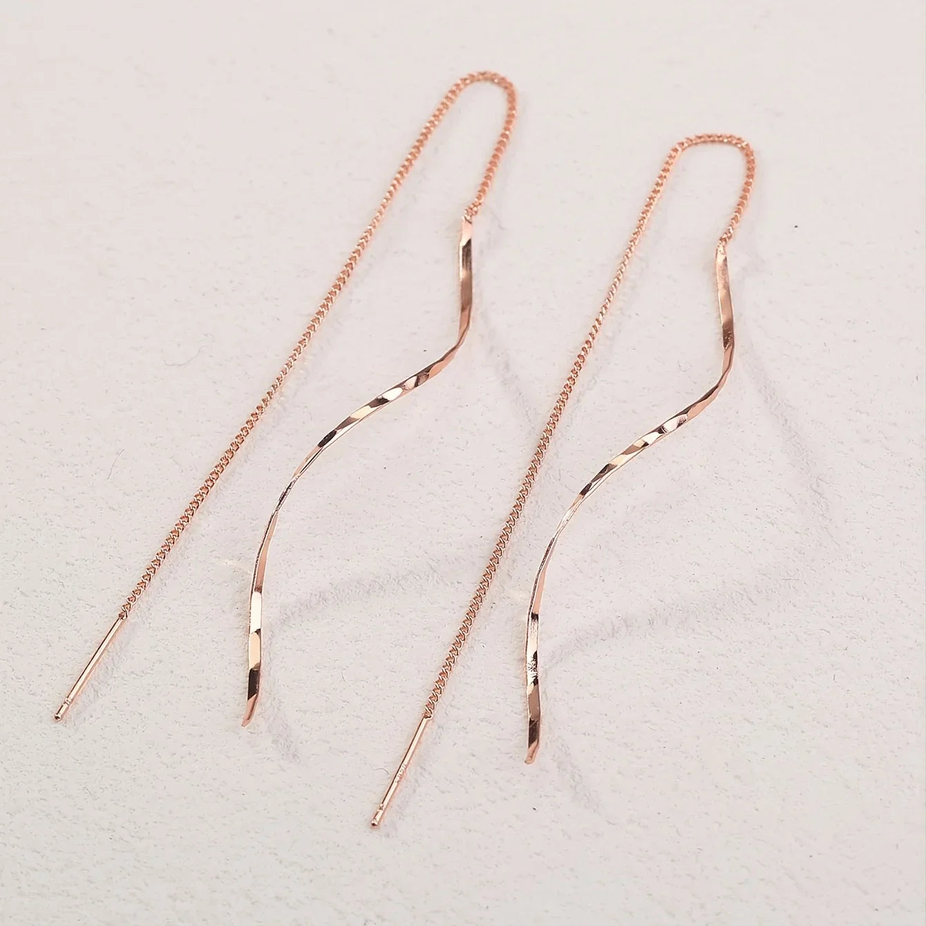 Trendy Wavy Tassel Drop Earrings