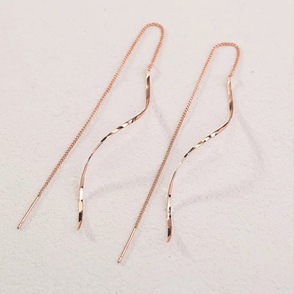 Trendy Wavy Tassel Drop Earrings
