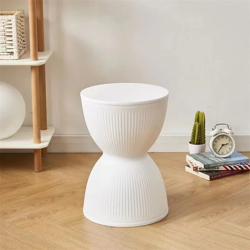 Modern Slim Hourglass Side Table