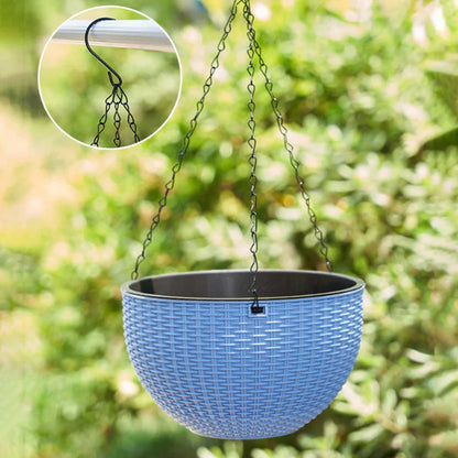 Bohemian Rattan Hanging Planter with Honeycomb Design - Halri