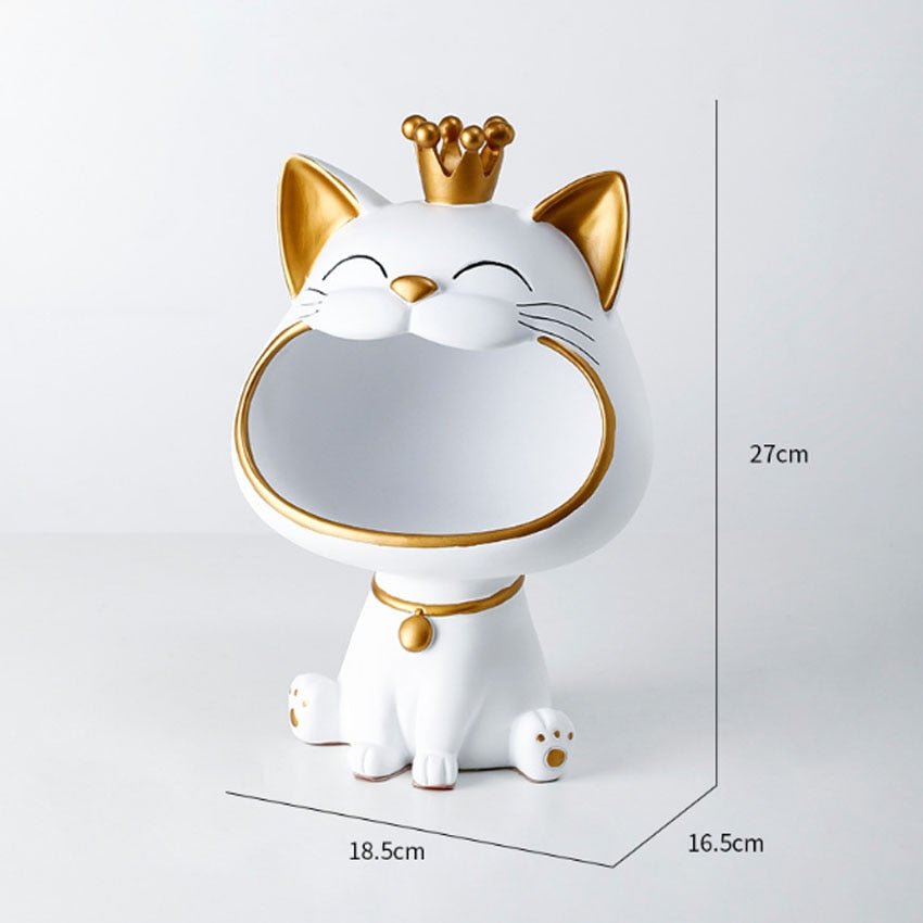 Lucky Cat Figurine Decorative Storage Container - Halri