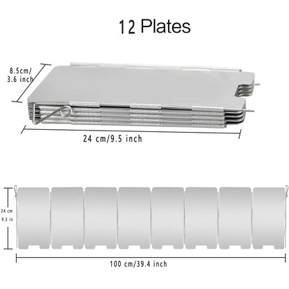 Portable Camping Windscreen for Gas Stoves Stainless Steel