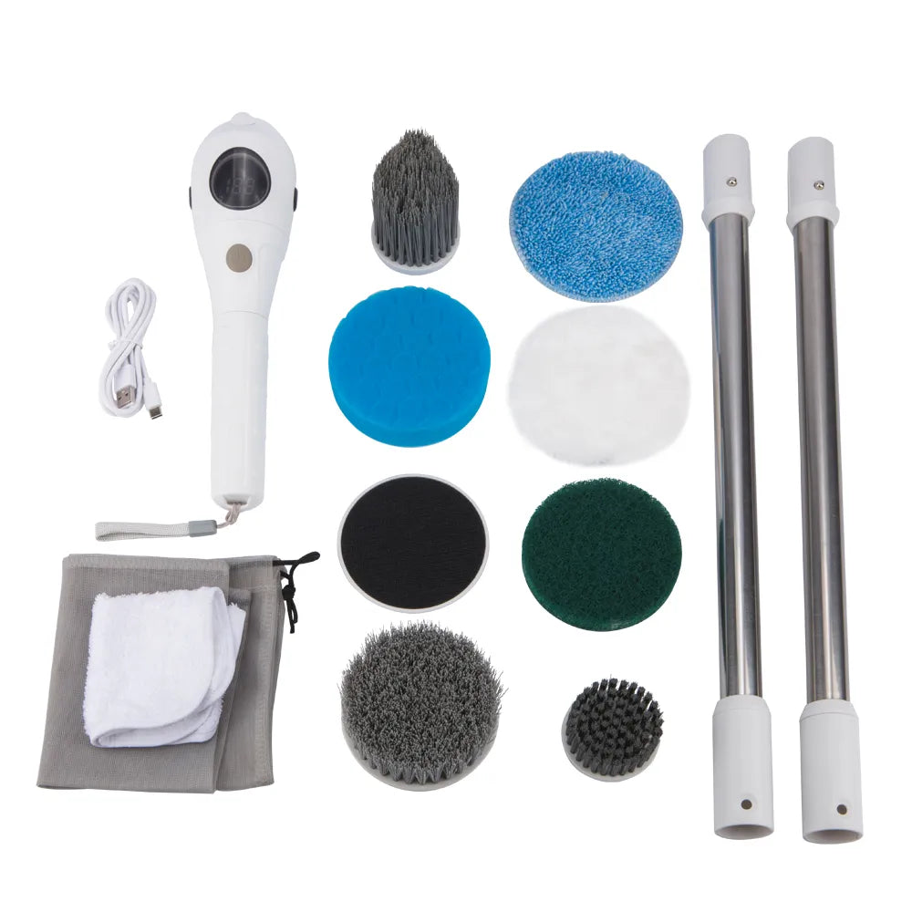 Powerful 8-in-1 Cordless Cleaning Brush Set - Halri