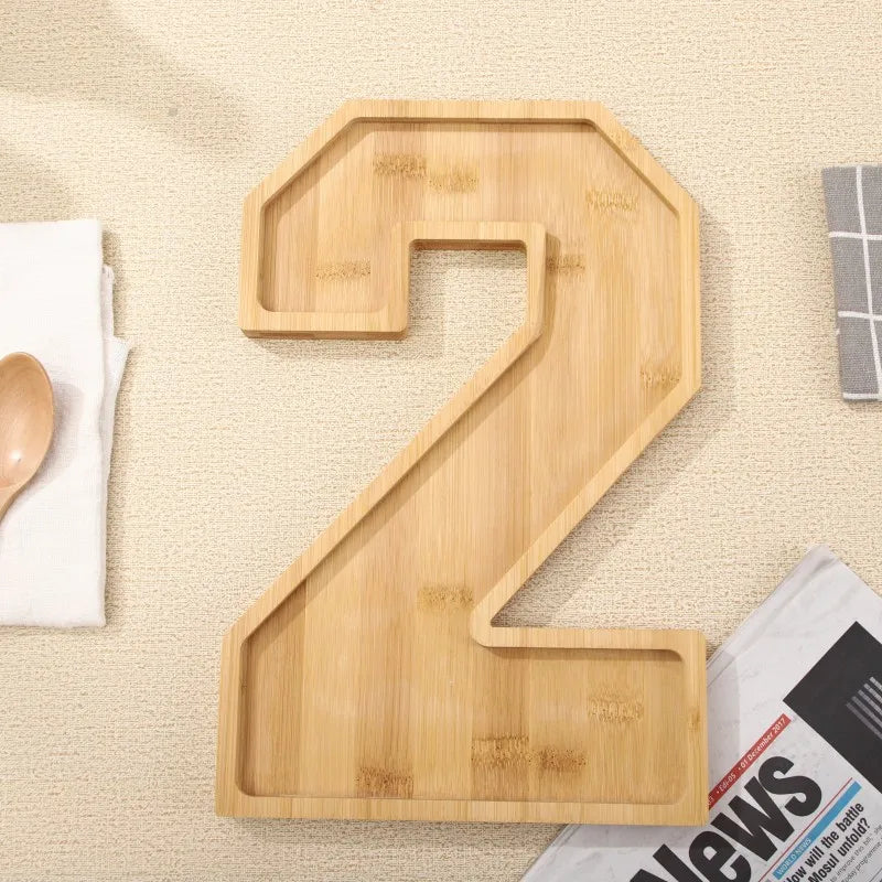 Rustic Wood Numbered Serving Platter - Halri