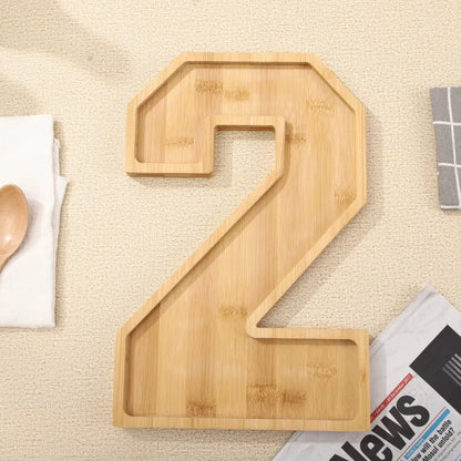 Rustic Wood Numbered Serving Platter - Halri