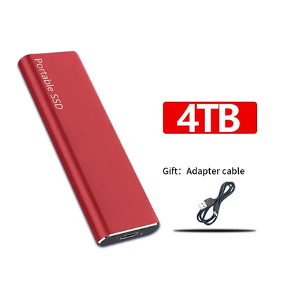 Fast External SSD Small USB Storage Drive