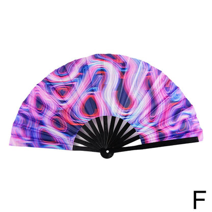 Colorful Folding Paper Hand Fan