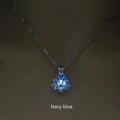 Shining Moonlight Flower Pendant Necklace