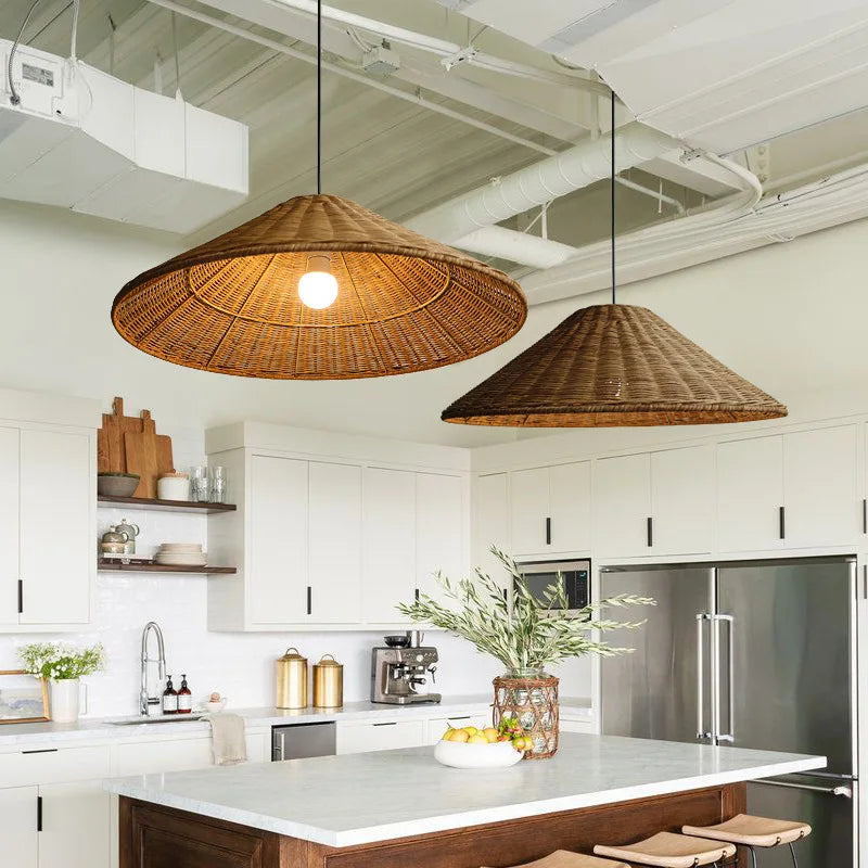 Natural Bamboo LED Hanging Light - Halri