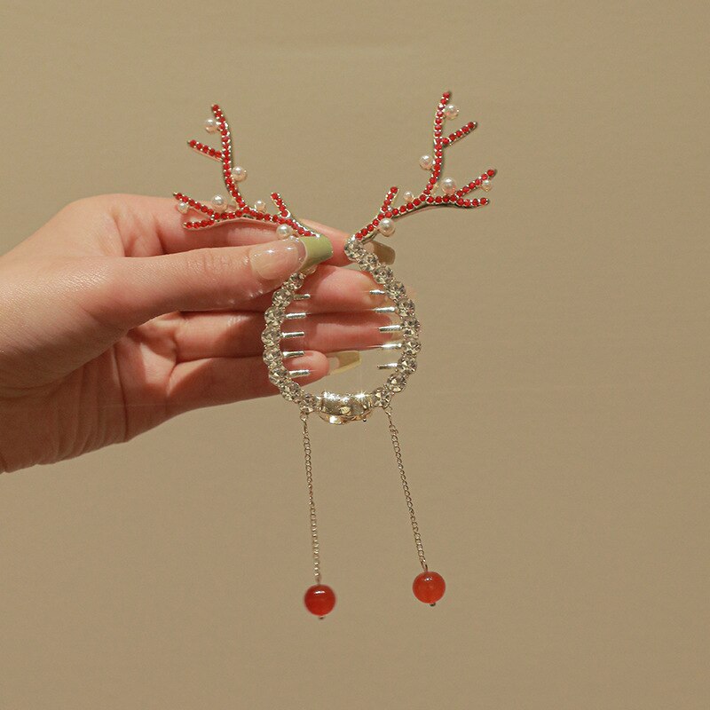 Lovely Deer Hair Tie Pony Clip