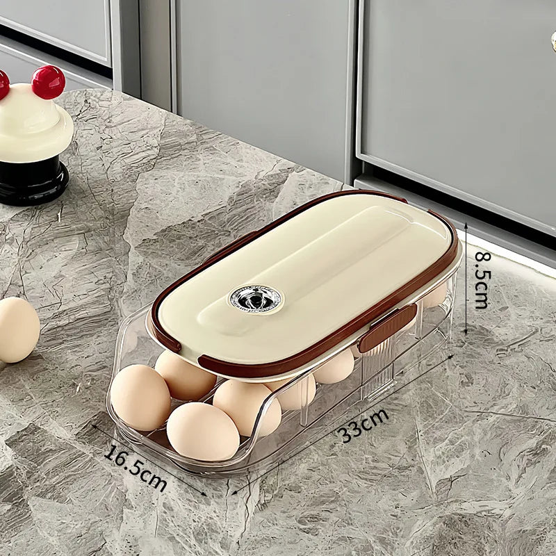Clear Stackable Refrigerator Egg Tray Holder