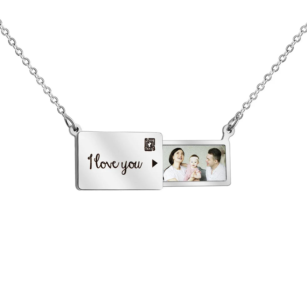 Custom Picture Locket Necklace with Photo