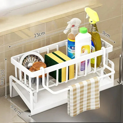 Practical Sink Caddy with Sponge Holder and Dish Soap Tray - Halri