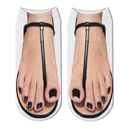 Quirky 3D Designed Humorous Ankle Socks