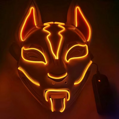 Glowing LED Fox Mask for Halloween Cosplay
