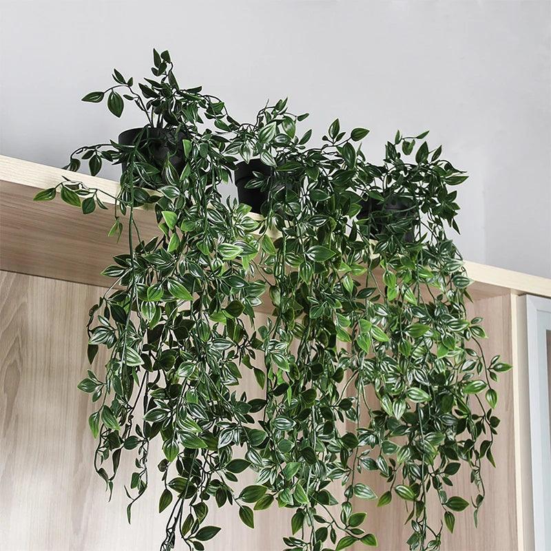 Green Artificial Hanging Plant 90cm Low Maintenance Decor - Halri