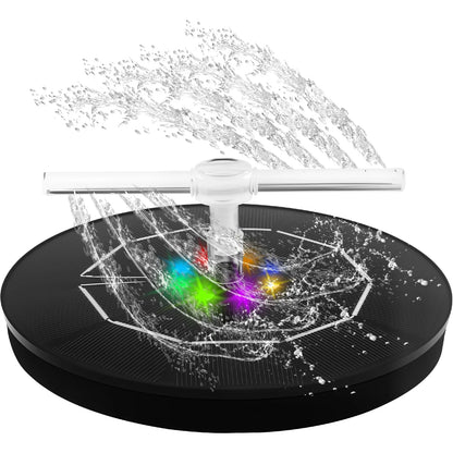Solar Powered Fountain with Color Changing LED Lights
